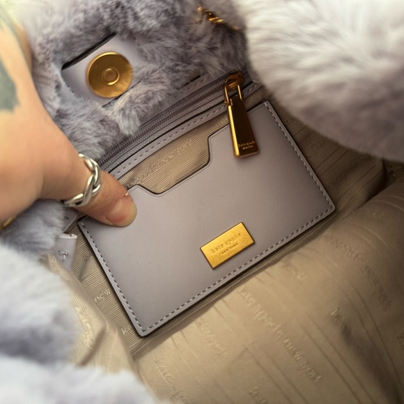 Kate Spade Plush Lavender Bunny Ear Purse - Picture 5 of 8